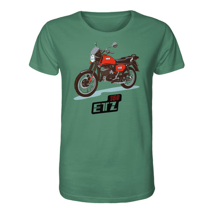 ORGANIC BIO SHIRT UNISEX • MZ ETZ 150 ROT (ORIGINAL DDR-PLAKAT)