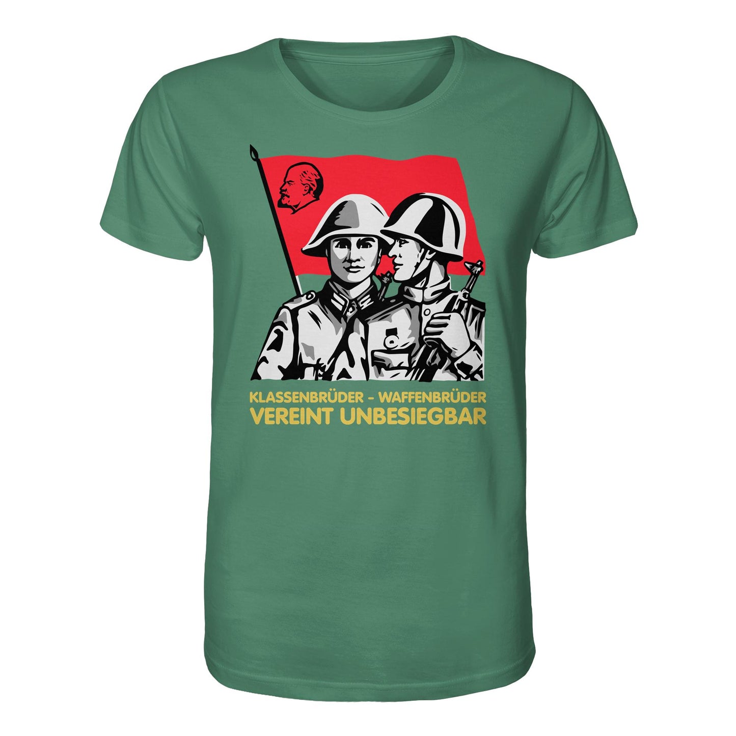 DDR Ostalgie Bio-Shirt Unisex • KLASSENBRÜDER WAFFENBRÜDER - VEREINT UNBESIEGBAR (NVA)