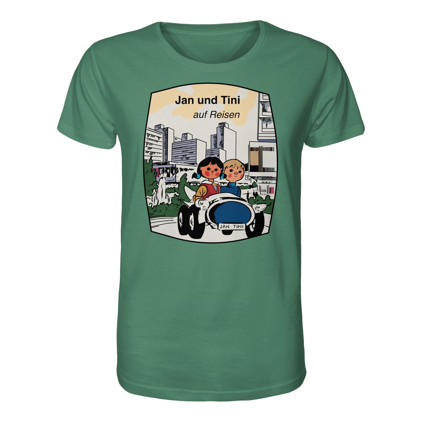 DDR Ostalgie Bio-Shirt Unisex • JAN UND TINI AUF REISEN (ORIGINAL QUARTETT)