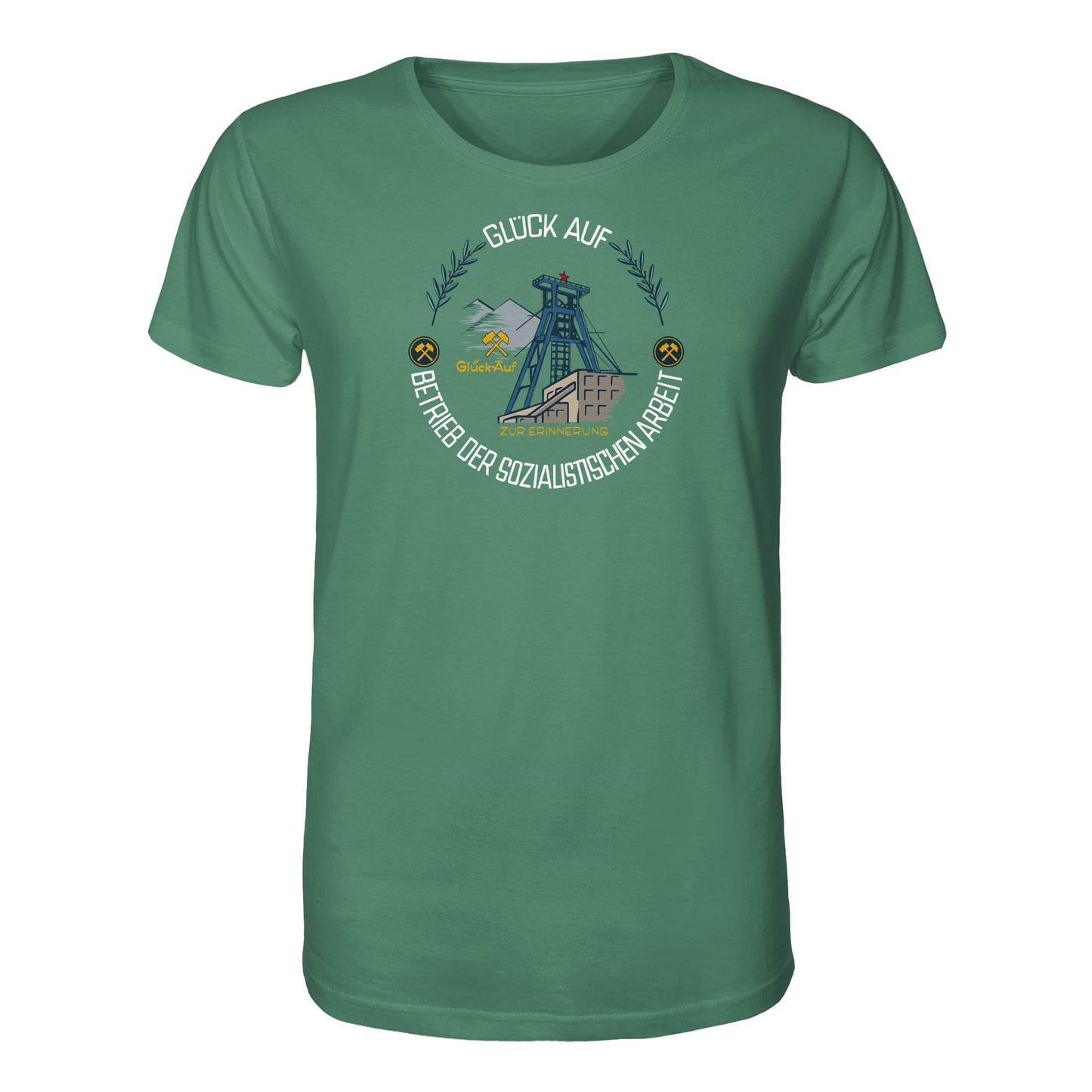 DDR Ostalgie Bio-Shirt Unisex • WISMUT - GLÜCK AUF