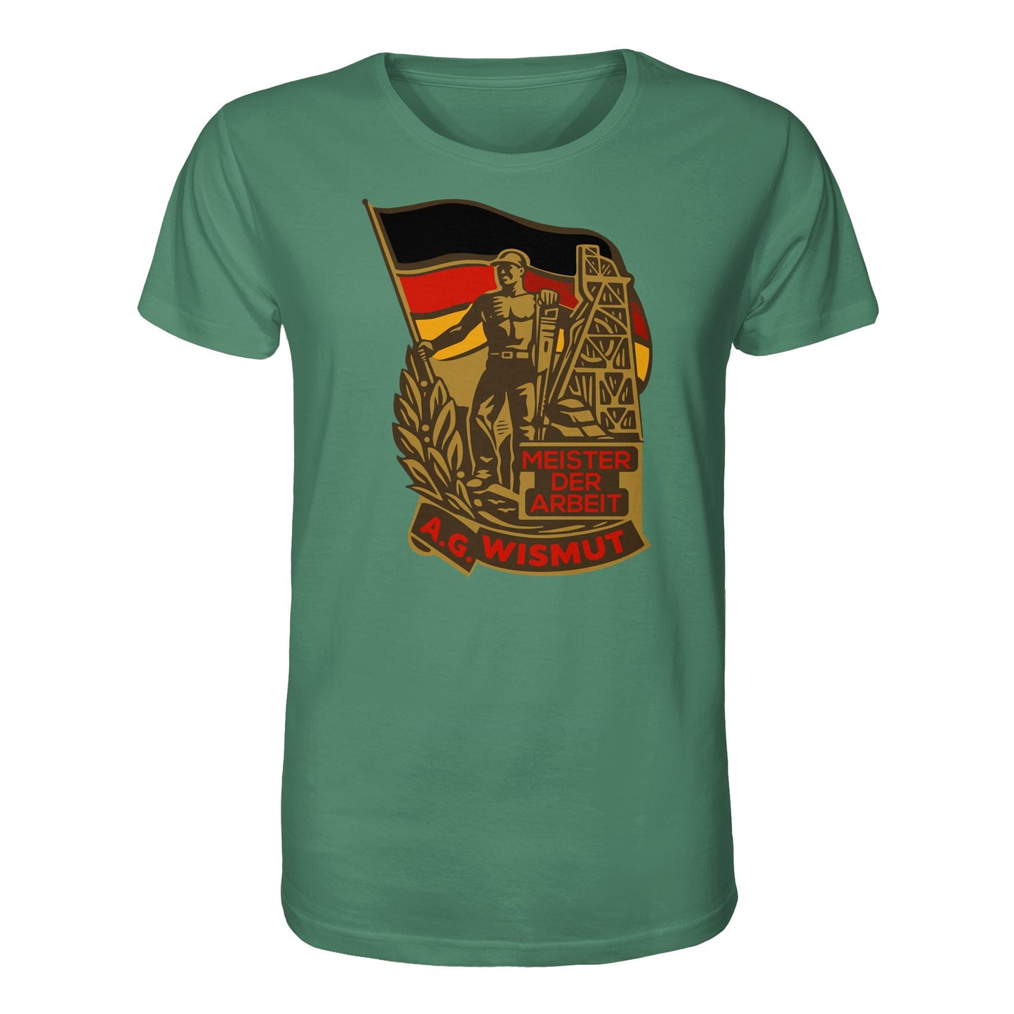 DDR Ostalgie Bio-Shirt Unisex • WISMUT - MEISTER DER ARBEIT