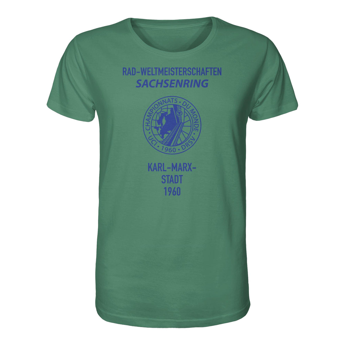 DDR Ostalgie Bio-Shirt Unisex • RADWELTMEISTERSCHAFTEN SACHSENRING, KARL-MARX-STADT