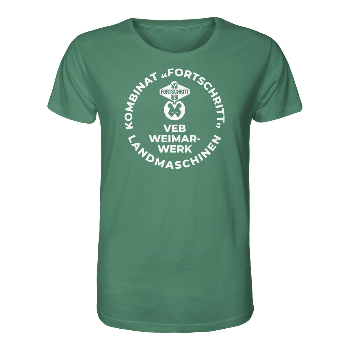 DDR Ostalgie Bio-Shirt Unisex • VEB KOMBINAT FORTSCHRITT WEIMAR LANDMASCHINEN
