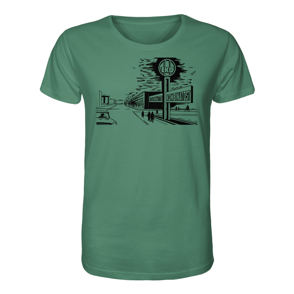 DDR Ostalgie Bio-Shirt Unisex • EISENHÜTTENKOMBINAT OST (EKO) - ORIGINAL POSTSTEMPEL
