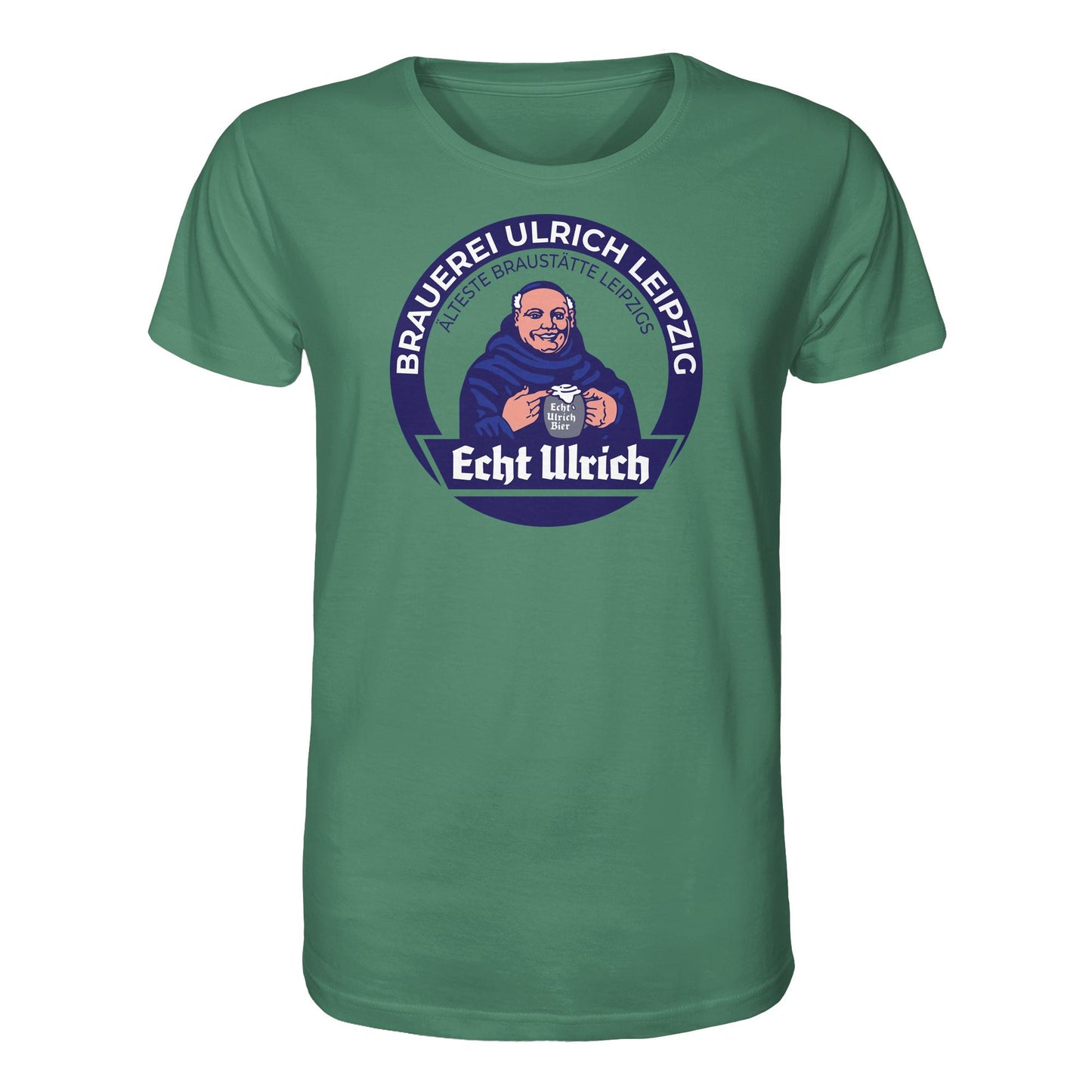 DDR Ostalgie Bio-Shirt Unisex • ECHT ULRICH BIER LEIPZIG (ORIGINAL BIERDECKEL)