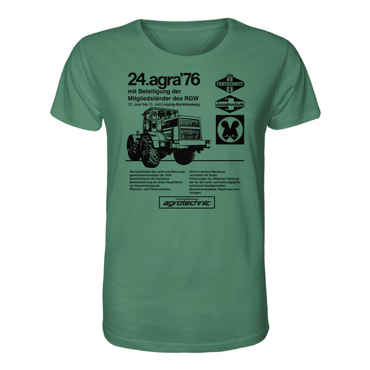 DDR Ostalgie Bio-Shirt Unisex • AGRA 1976, LEIPZIG-MARKKLEEBERG