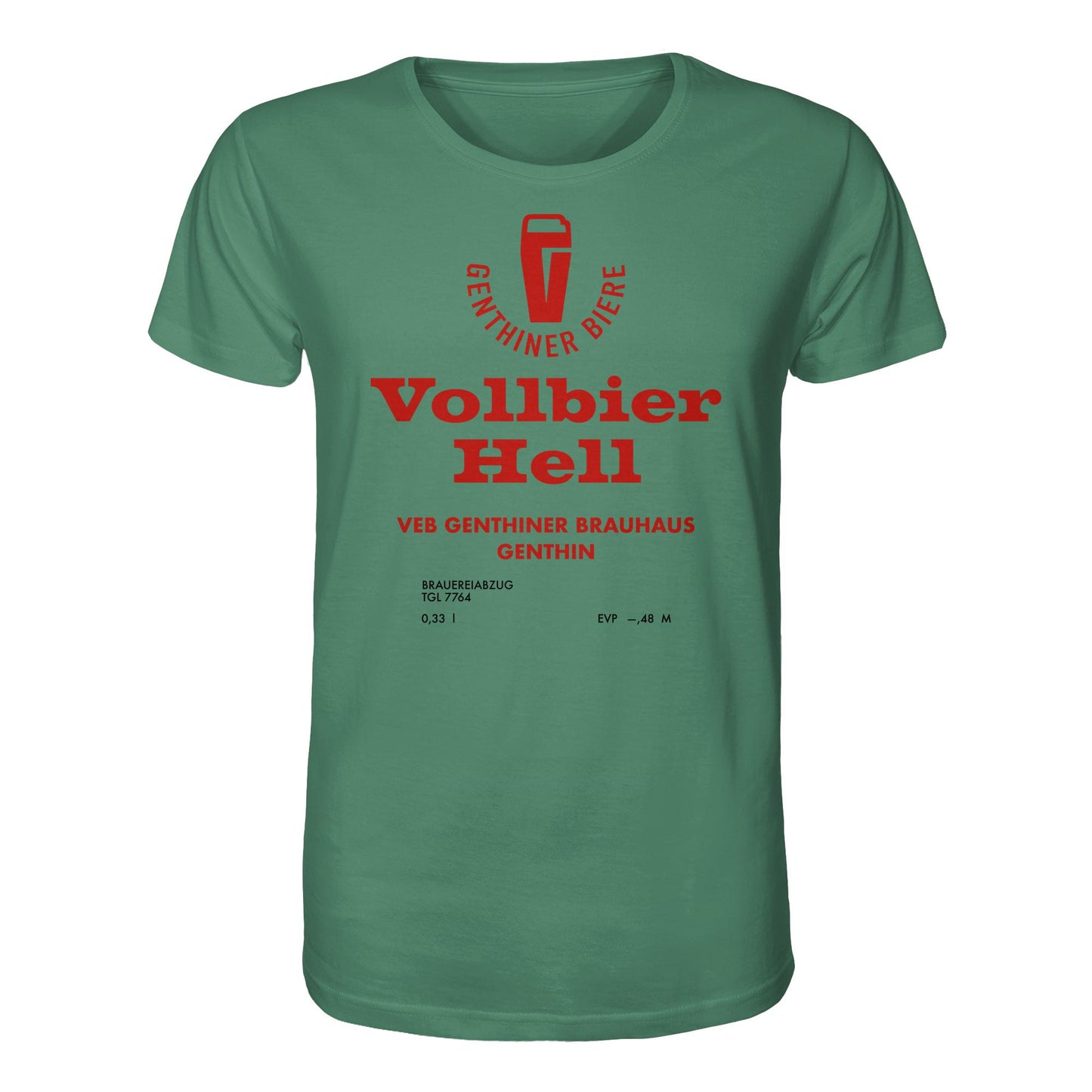 DDR Ostalgie Bio-Shirt Unisex • VEB GENTHINER BRAUHAUS