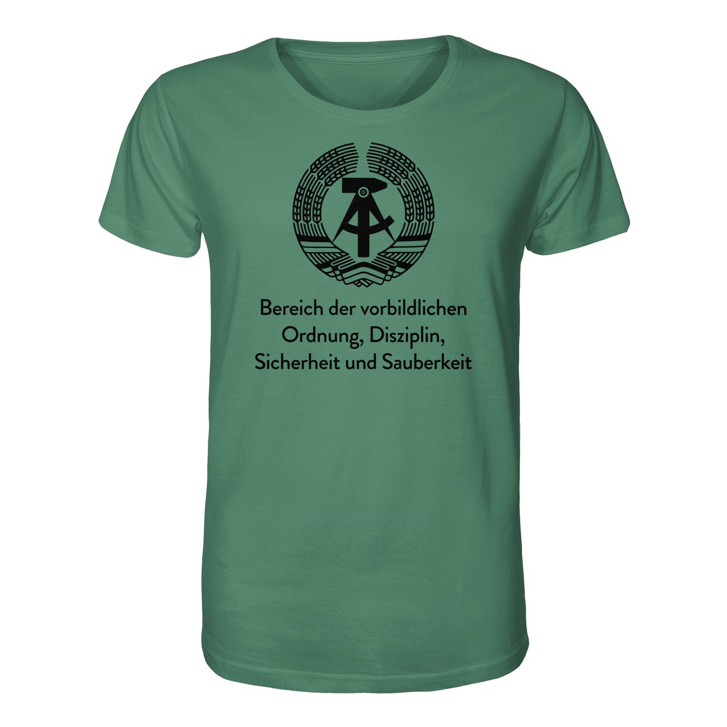 DDR Ostalgie Bio-Shirt Unisex • BEREICH DER VORBILDLICHEN ORDNUNG (ORIGINAL SCHILD)