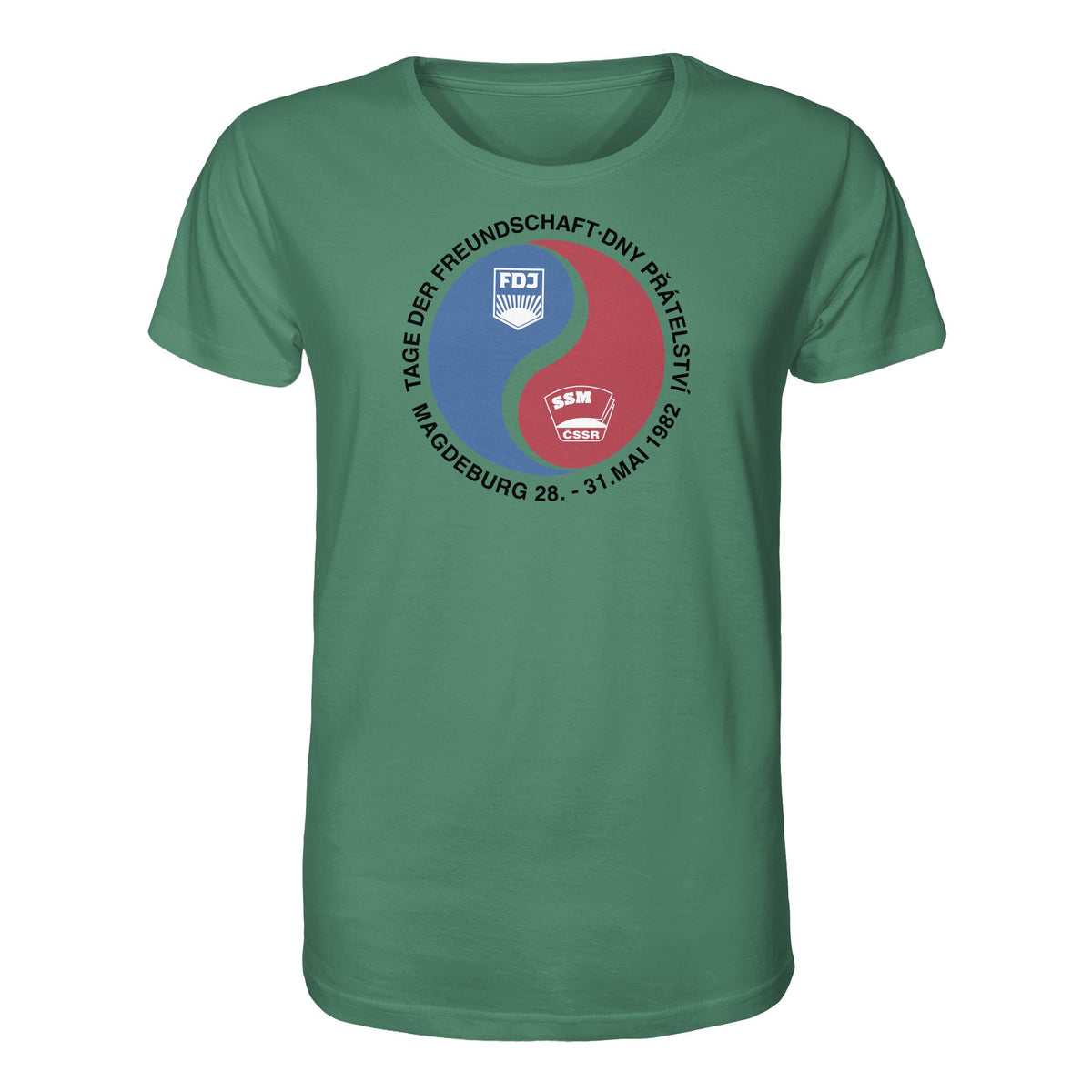 DDR Ostalgie Bio-Shirt Unisex • TAG DER FREUNDSCHAFT MAGDEBURG 1982 DDR-CSSR