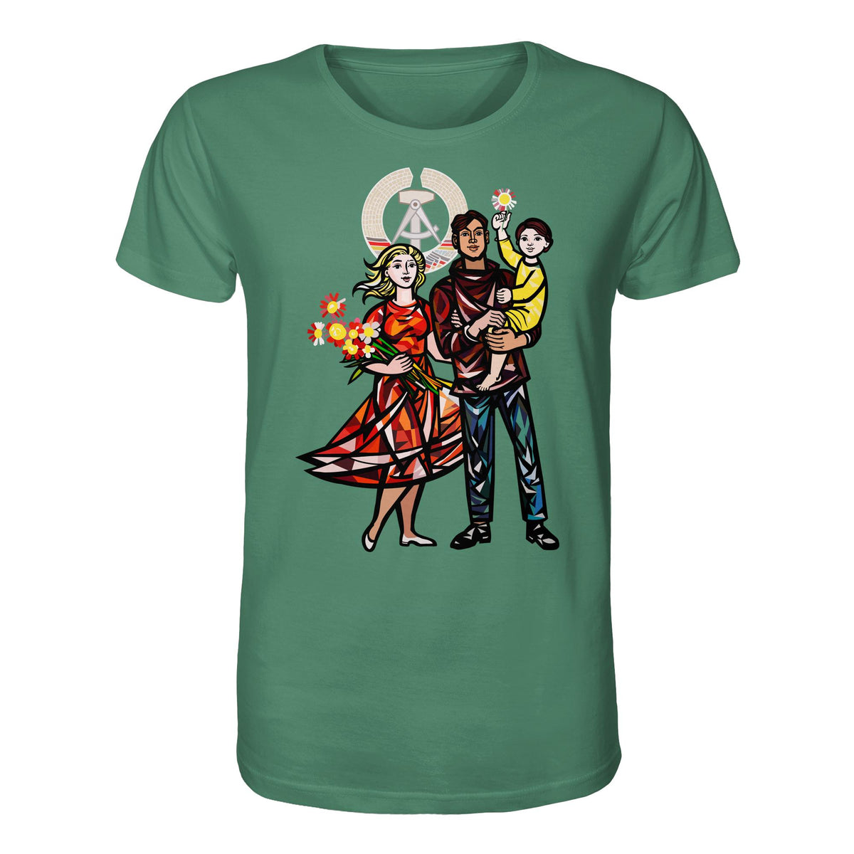 DDR Ostalgie Bio-Shirt Unisex • WALTER WOMACKA - UNSERE FAMILIE (STAATSRATSGEBÄUDE, Aus der Geschichte der Deutschen Arbeiterbewegung, 1964)