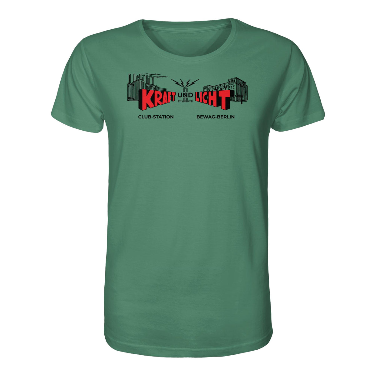 DDR Ostalgie Bio-Shirt Unisex • KRAFT UND LICHT - BEWAG BERLIN