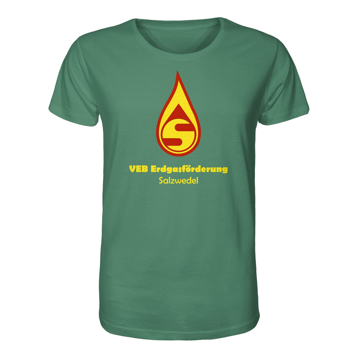 DDR Ostalgie Bio-Shirt Unisex • VEB ERDGASFÖRDERUNG SALZWEDEL
