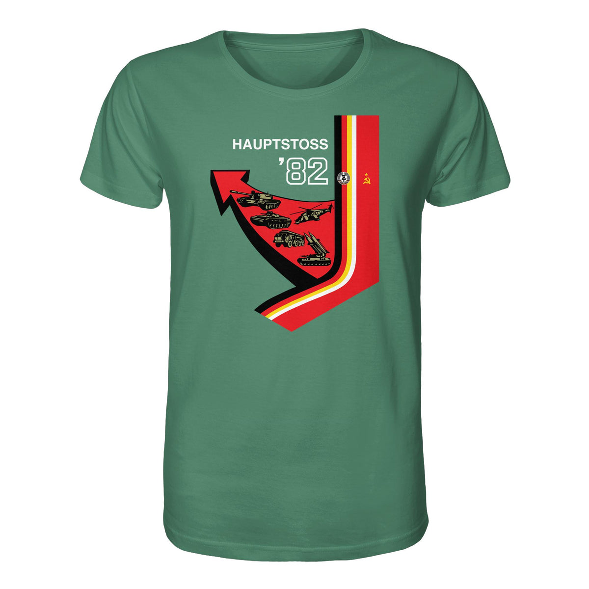 DDR Ostalgie Bio-Shirt Unisex • MANÖVER HAUPTSTOSS 1982 (ORIGINAL-PLAKAT)