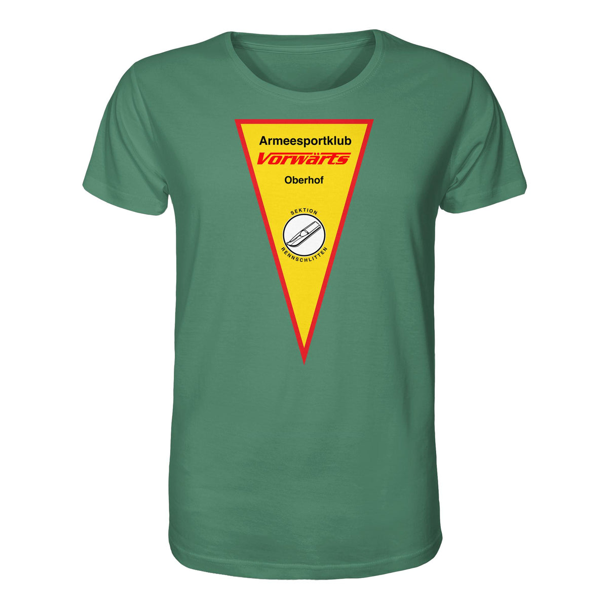 DDR Ostalgie Bio-Shirt Unisex • ARMEESPORTKLUB VORWÄRTS OBERHOF - RENNSCHLITTEN