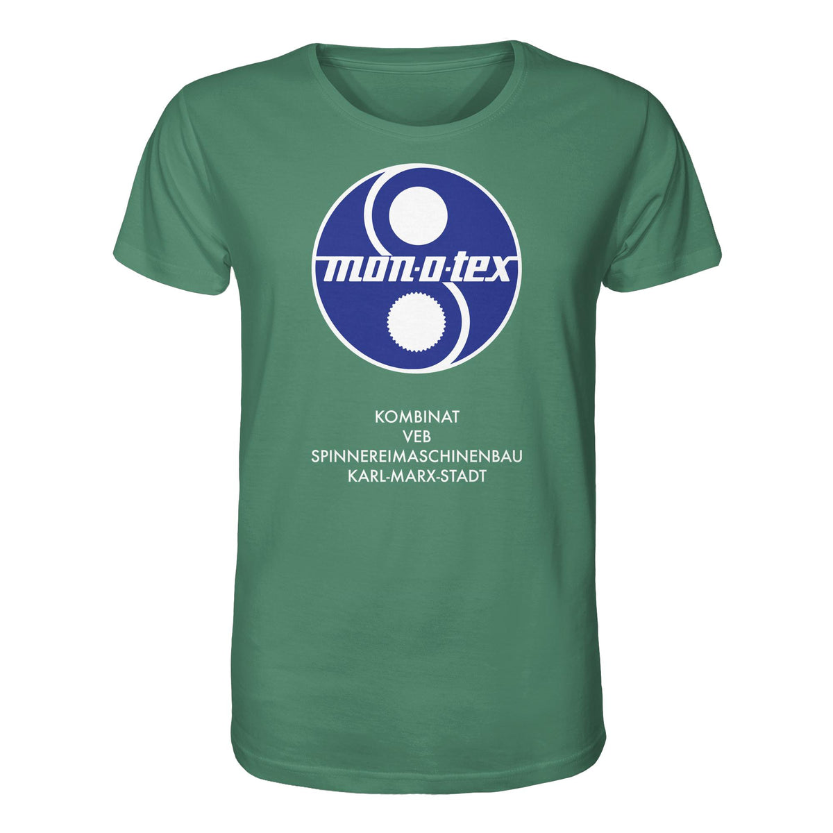 DDR Ostalgie Bio-Shirt Unisex • MONOTEX VEB KOMBINAT SPINNEREIMASCHINENBAU KARL-MARX-STADT