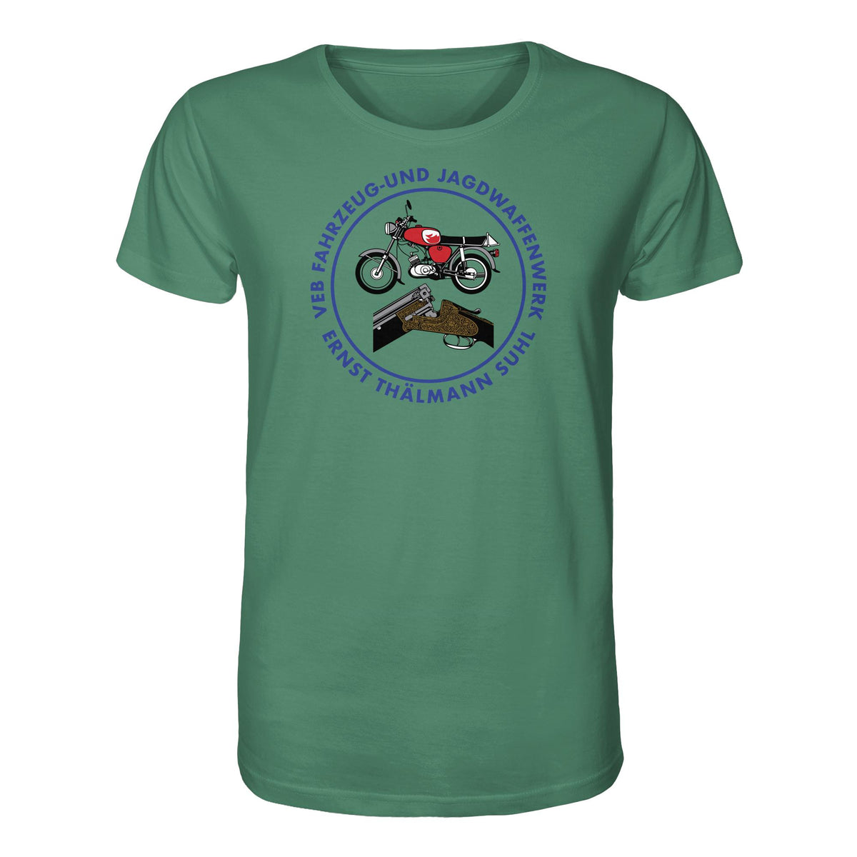 DDR Ostalgie Bio-Shirt Unisex • VEB SUHL ERNST-THÄLMANN-WERK (LOGO 1980ER)