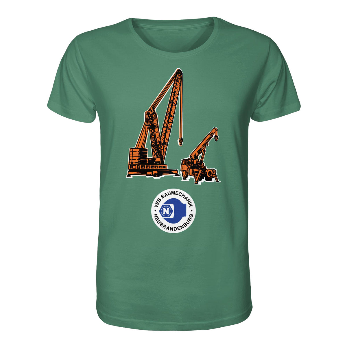 DDR Ostalgie Bio-Shirt Unisex • VEB BAUMECHANIK NEUBRANDENBURG