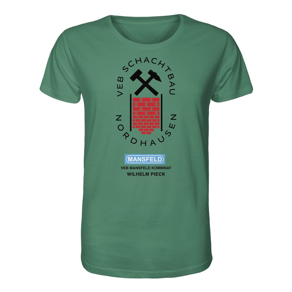 DDR Ostalgie Bio-Shirt Unisex • VEB SCHACHTBAU NORDHAUSEN - VEB MANSFELD KOMBINAT