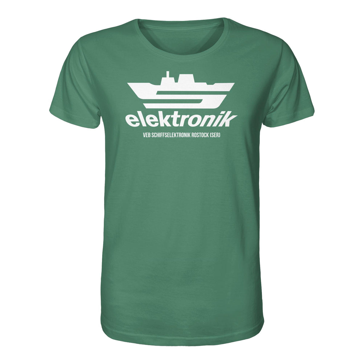 DDR Ostalgie Bio-Shirt Unisex • VEB SCHIFFSELEKTRONIK ROSTOCK