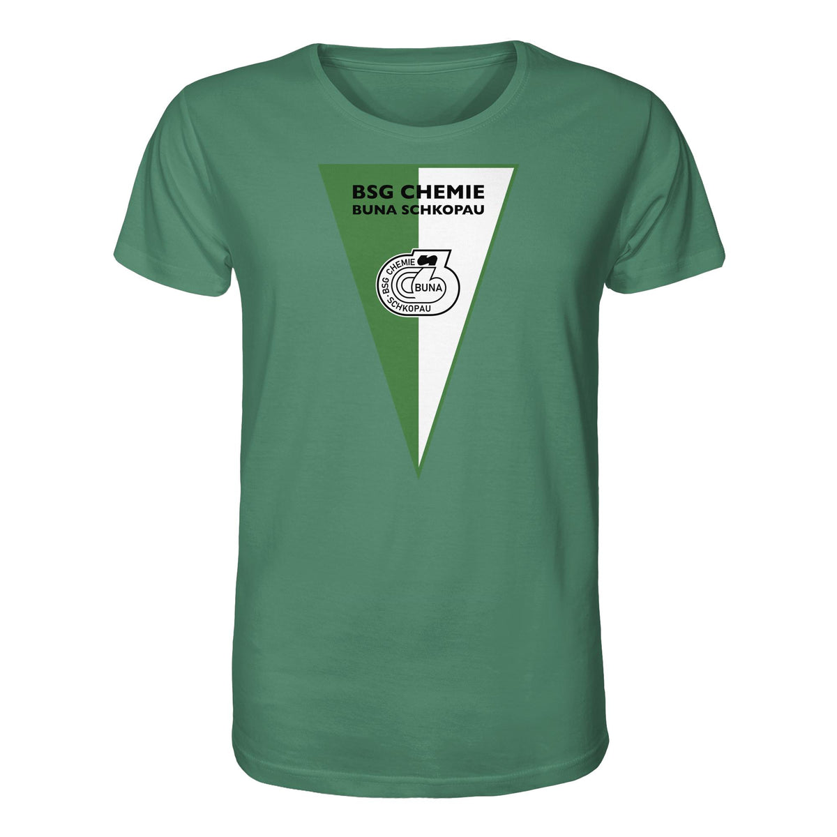 DDR Ostalgie Bio-Shirt Unisex • BSG CHEMIE BUNA SCHKOPAU (ORIGINALWIMPEL)