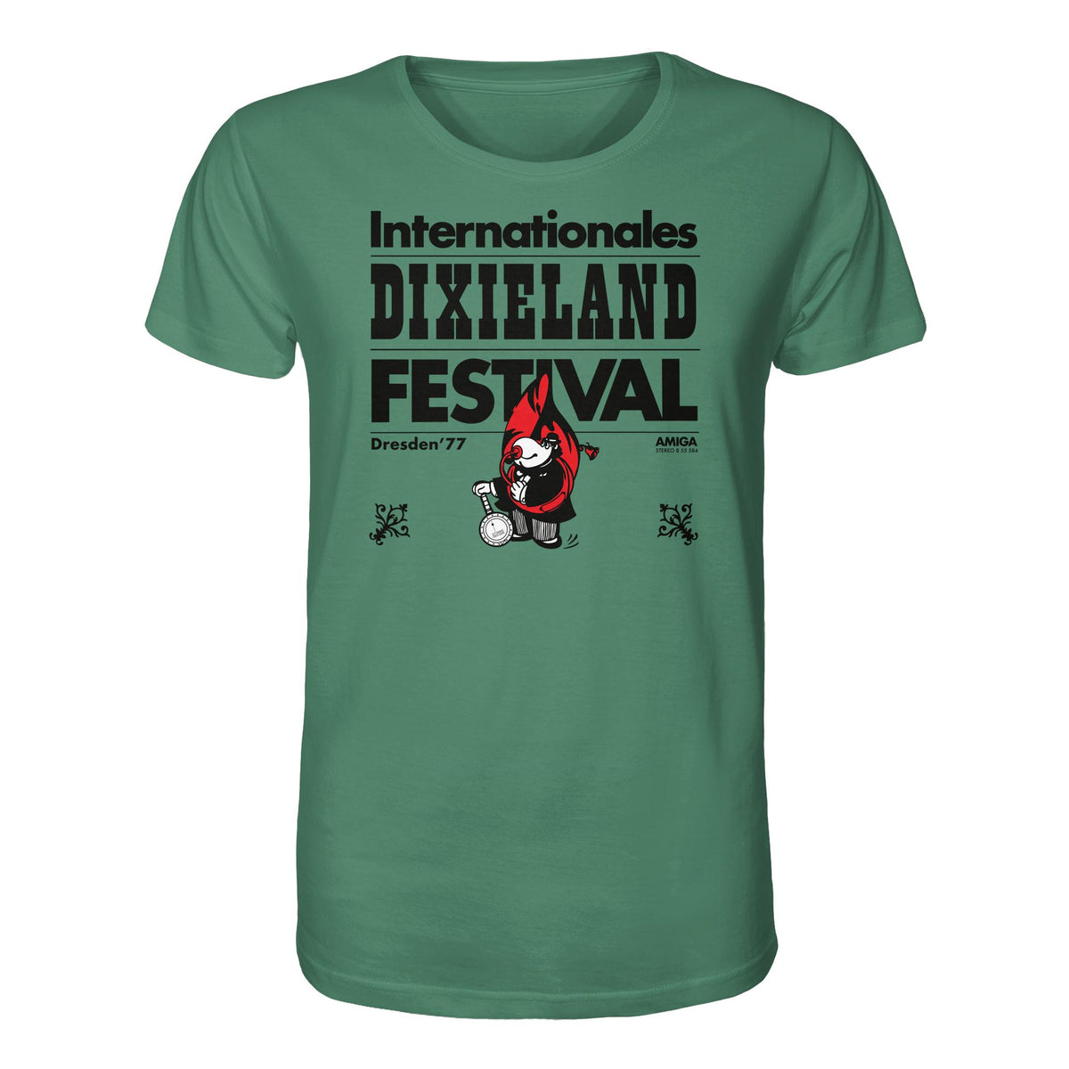 DDR Ostalgie Bio-Shirt Unisex • INTERNATIONALES DIXIELAND FESTIVAL DRESDEN 1977
