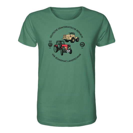 DDR Ostalgie Bio-Shirt Unisex • VEB KOMBINAT LANDTECHNIK (ORIGINAL GEDÄCHTNISTELLER)