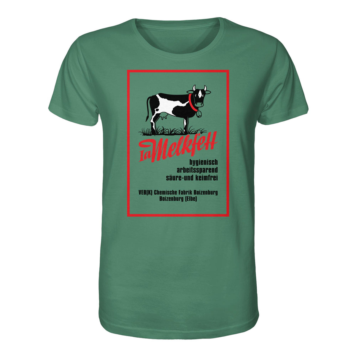 DDR Ostalgie Bio-Shirt Unisex • 1A MELKFETT - VEB BOIZENBURG