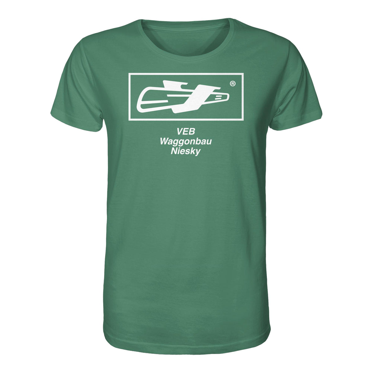 DDR Ostalgie Bio-Shirt Unisex • VEB WAGGONBAU NIESKY
