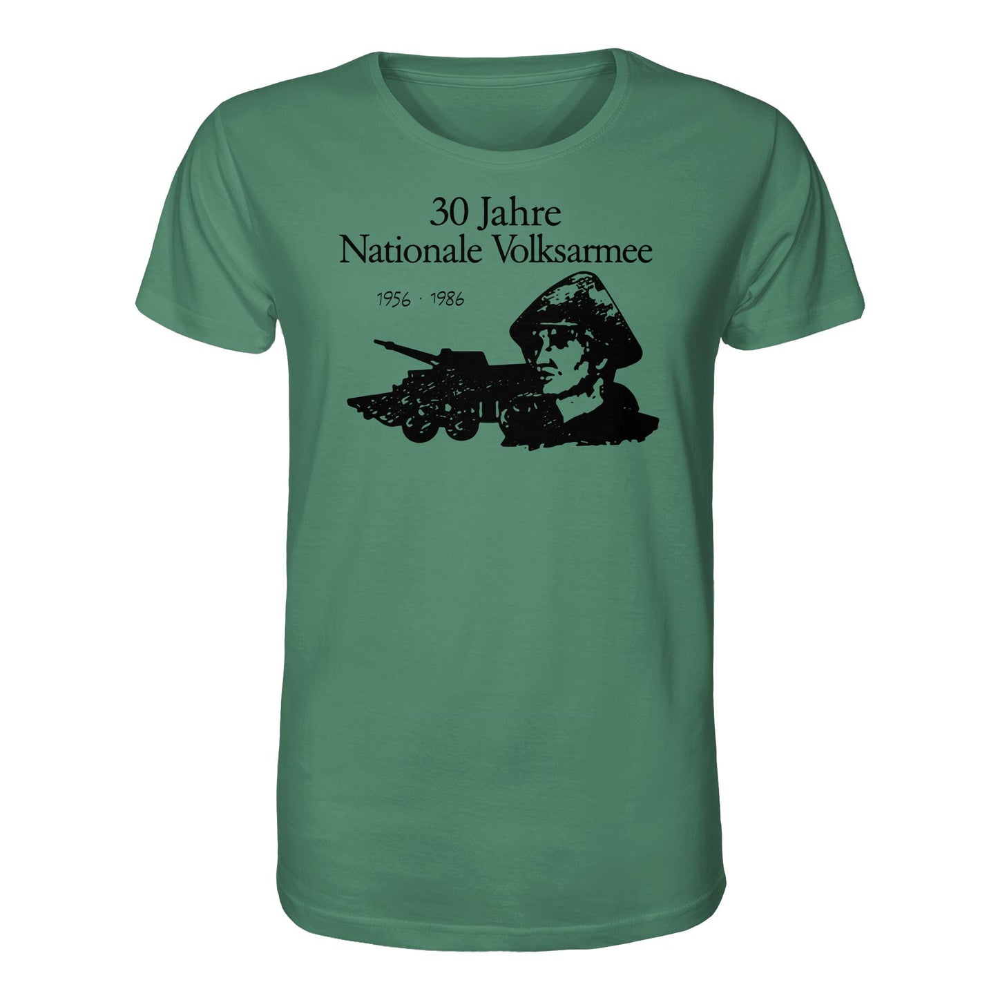 DDR Ostalgie Bio-Shirt Unisex • 30 JAHRE NATIONALE VOLKSARMEE (ORIGINAL BRIEFMARKE)