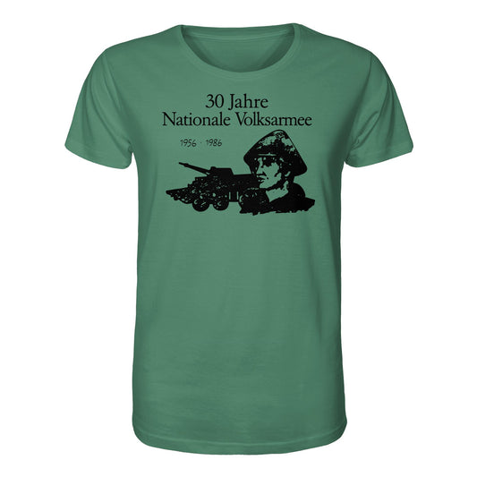 DDR Ostalgie Bio-Shirt Unisex • 30 JAHRE NATIONALE VOLKSARMEE (ORIGINAL BRIEFMARKE)