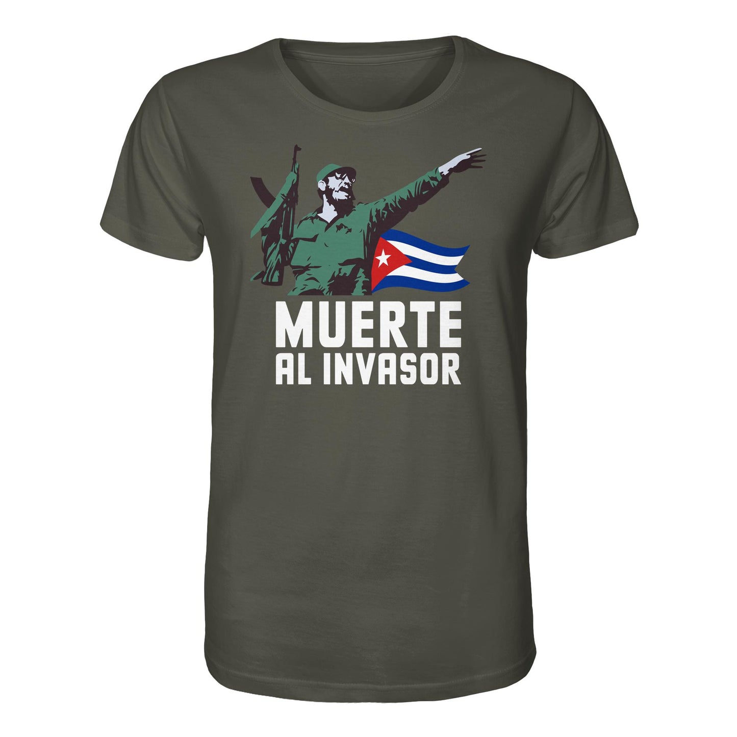 DDR Ostalgie Bio-Shirt Unisex • KUBA - MUERTE AL INVASOR