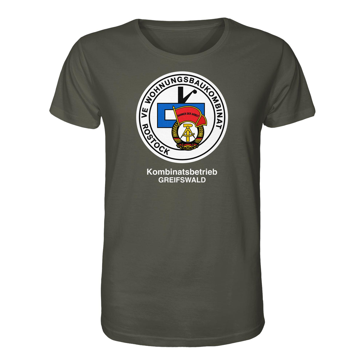 DDR Ostalgie Bio-Shirt Unisex • VE WOHNUNGSBAUKOMBINAT ROSTOCK - GREIFSWALD