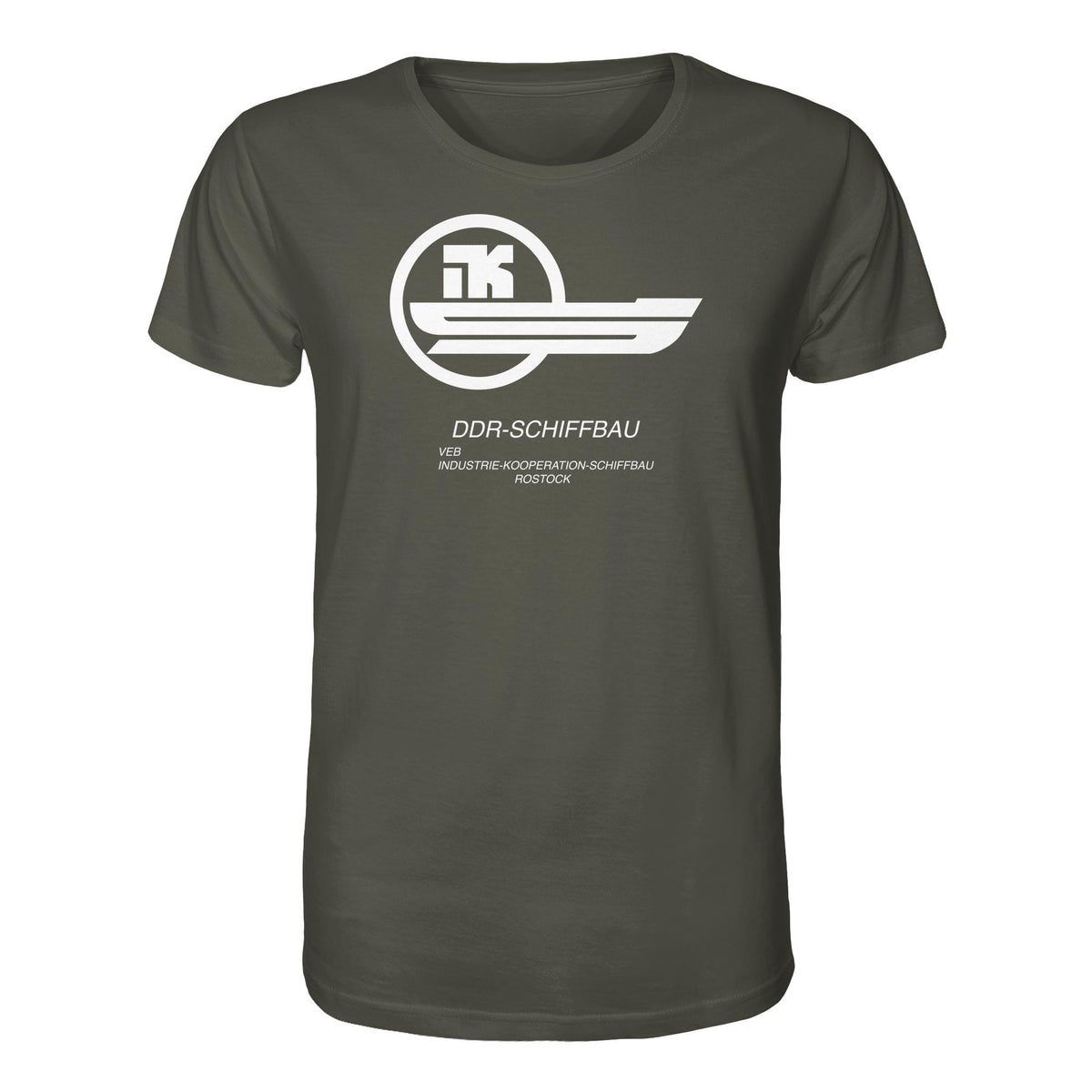 DDR Ostalgie Bio-Shirt Unisex • VEB INDUSTRIE-KOOPERATION SCHIFFBAU ROSTOCK