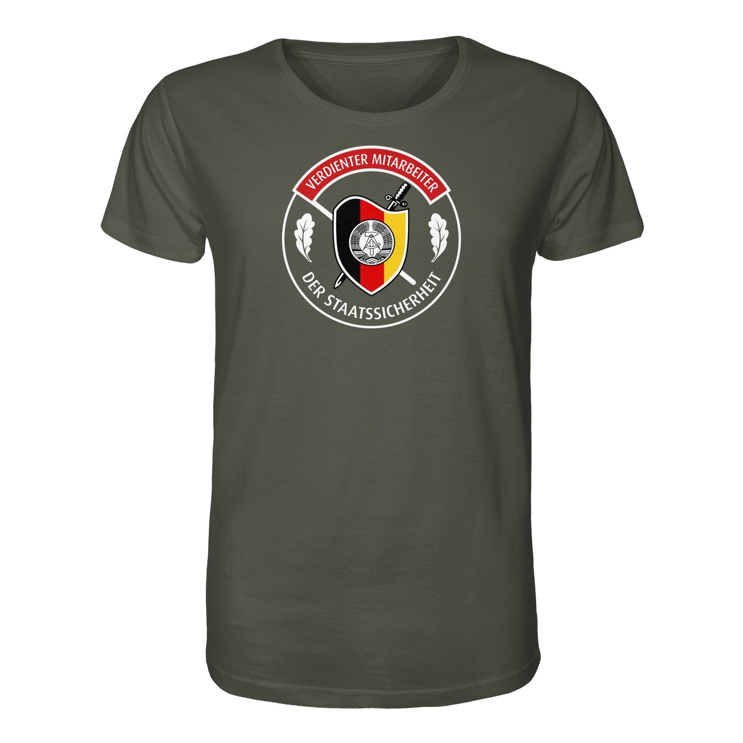 DDR Ostalgie Bio-Shirt Unisex • VERDIENTER MITARBEITER DER STAATSSICHERHEIT (ORIGINAL ORDEN)