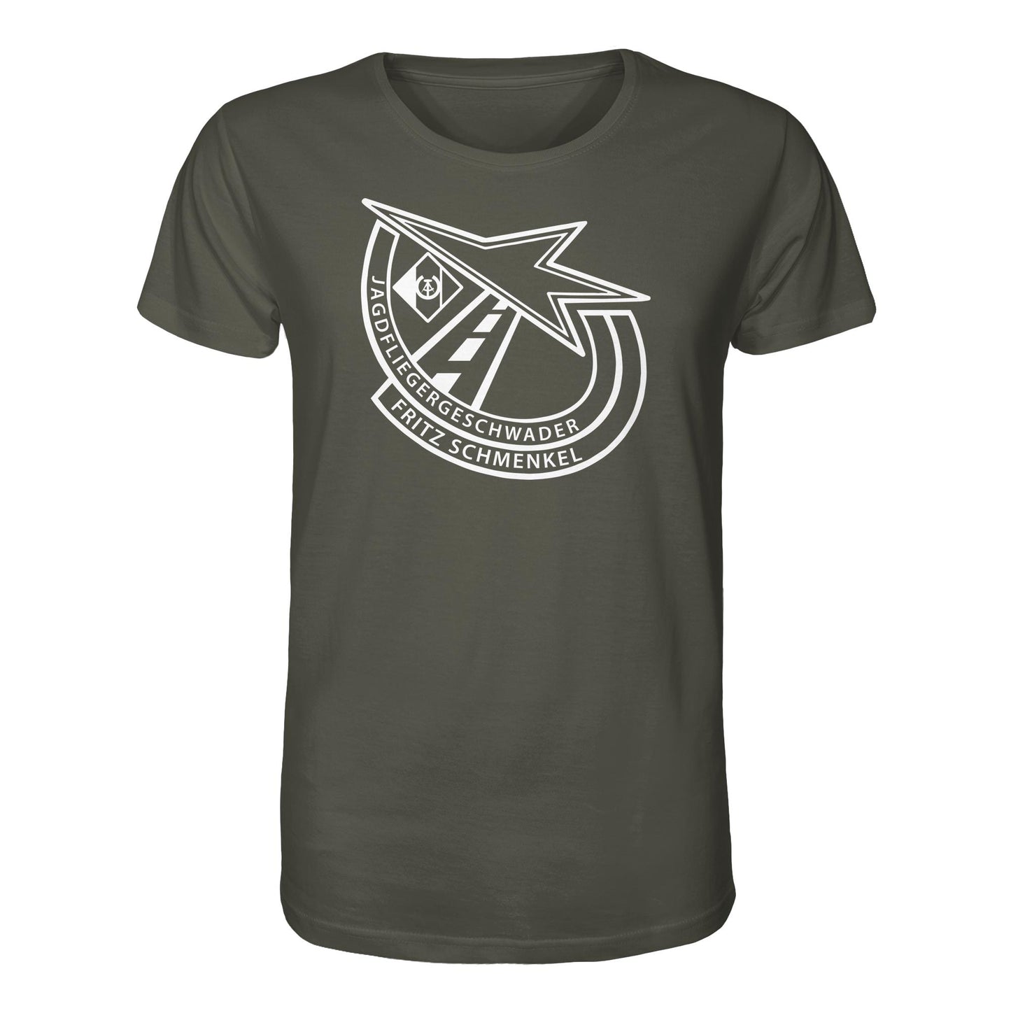 DDR Ostalgie Bio-Shirt Unisex • NVA EMBLEM - GESCHWADER FRITZ SCHMENKEL