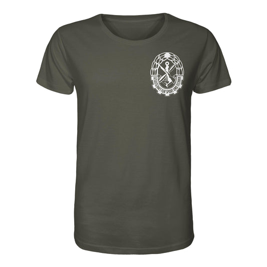 DDR Ostalgie Bio-Shirt Unisex • GST - GESELLSCHAFT FÜR SPORT UND TECHNIK (BRUST EMBLEM)