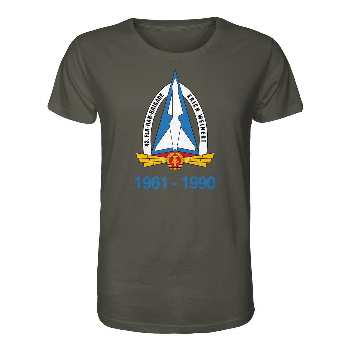 DDR Ostalgie Bio-Shirt Unisex • 43. FLA-RAK-BRIGADE ERICH WEINERT