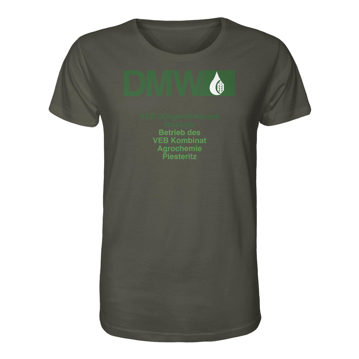 DDR Ostalgie Bio-Shirt Unisex • VEB DÜNGEMITTELWERK ROSTOCK