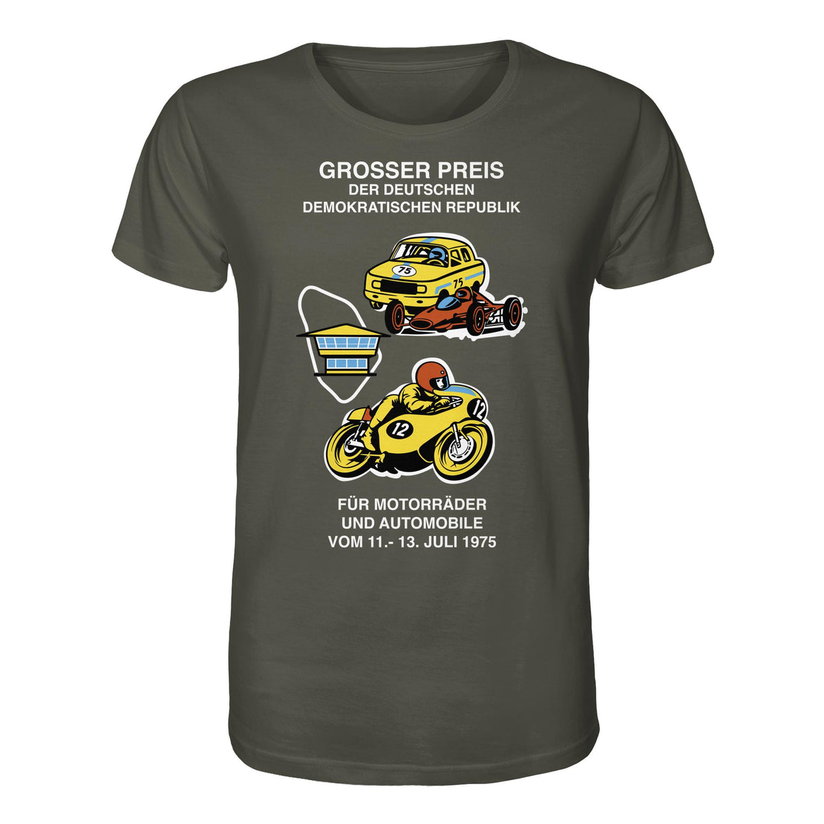 DDR Ostalgie Bio-Shirt Unisex • GROSSER PREIS DER DDR 1975