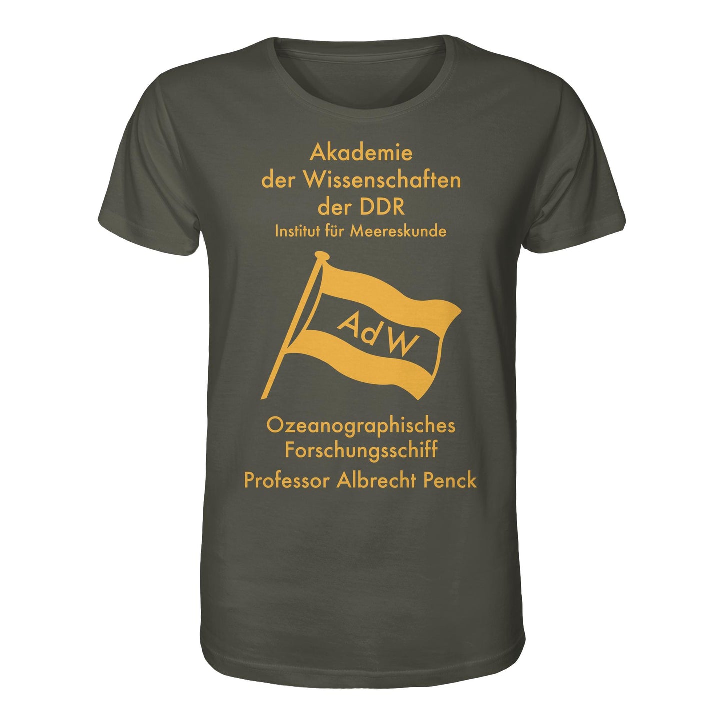 DDR Ostalgie Bio-Shirt Unisex • OZEONOGRAPHISCHES FORSCHUNGSSCHIFF ALBRECHT PENCK