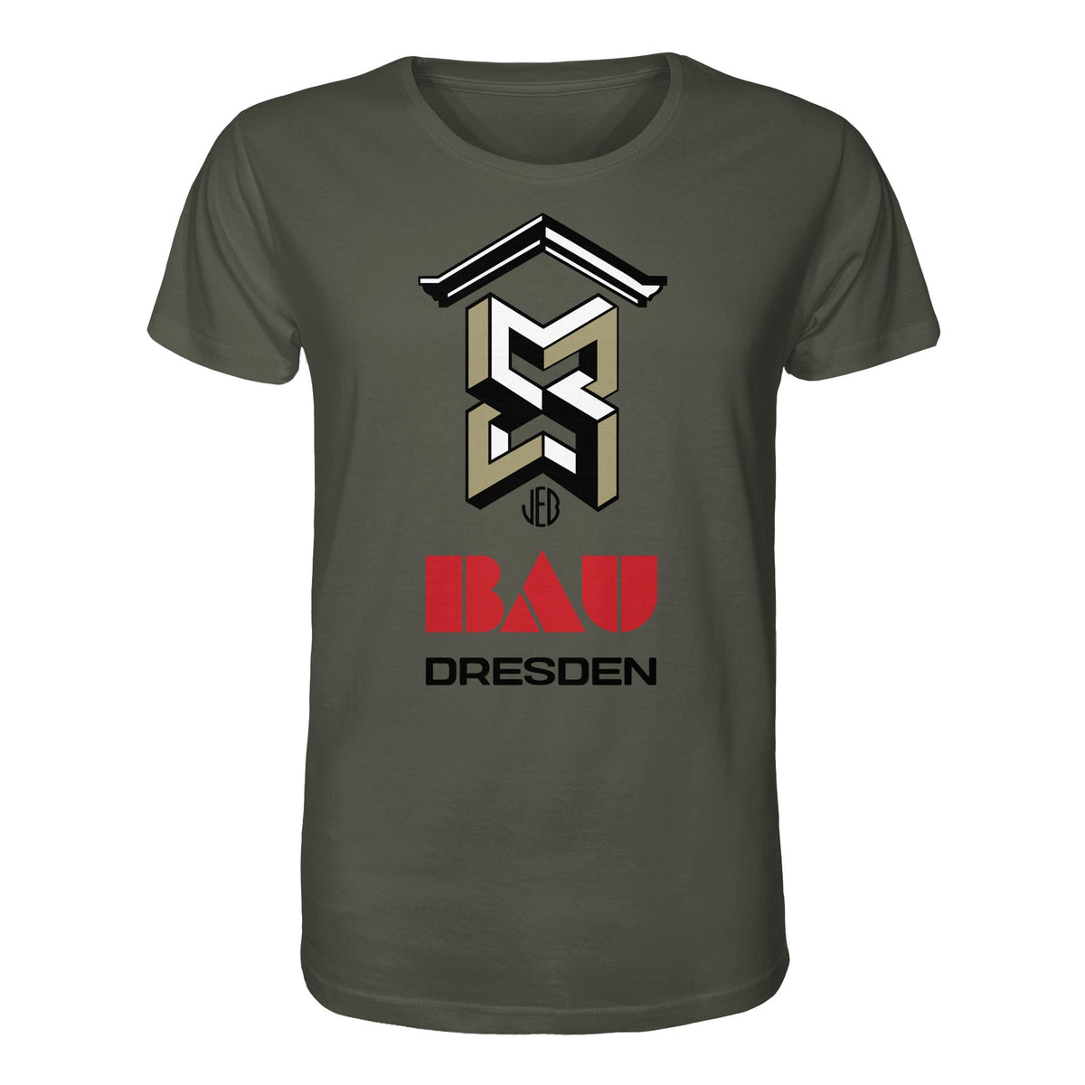 DDR Ostalgie Bio-Shirt Unisex • VEB BAU DRESDEN