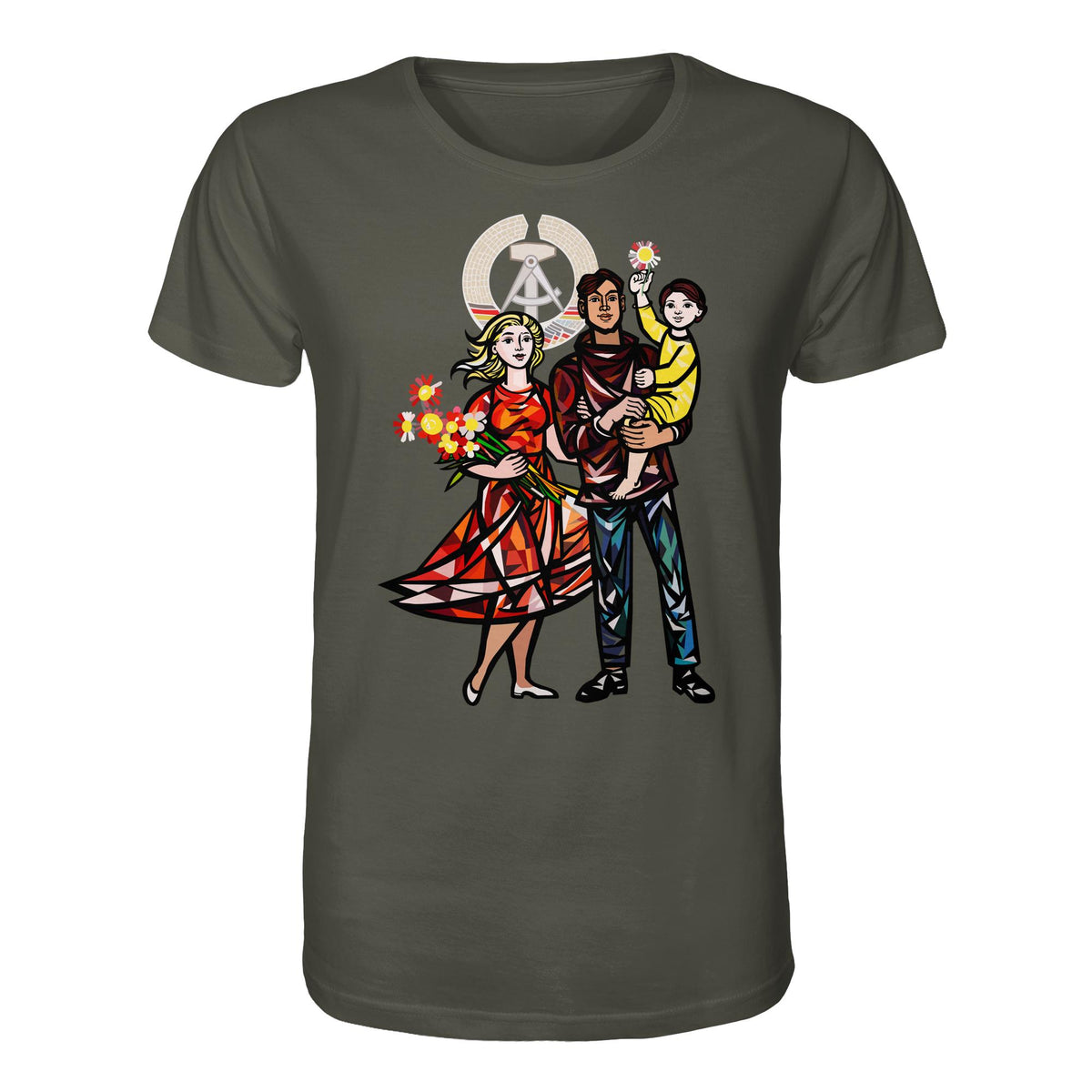 DDR Ostalgie Bio-Shirt Unisex • WALTER WOMACKA - UNSERE FAMILIE (STAATSRATSGEBÄUDE, Aus der Geschichte der Deutschen Arbeiterbewegung, 1964)