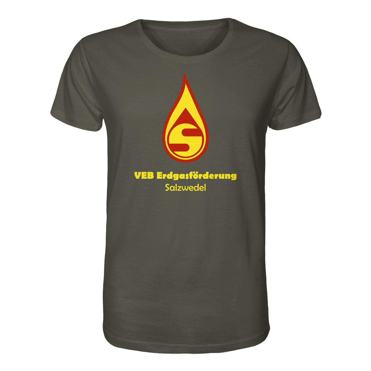DDR Ostalgie Bio-Shirt Unisex • VEB ERDGASFÖRDERUNG SALZWEDEL