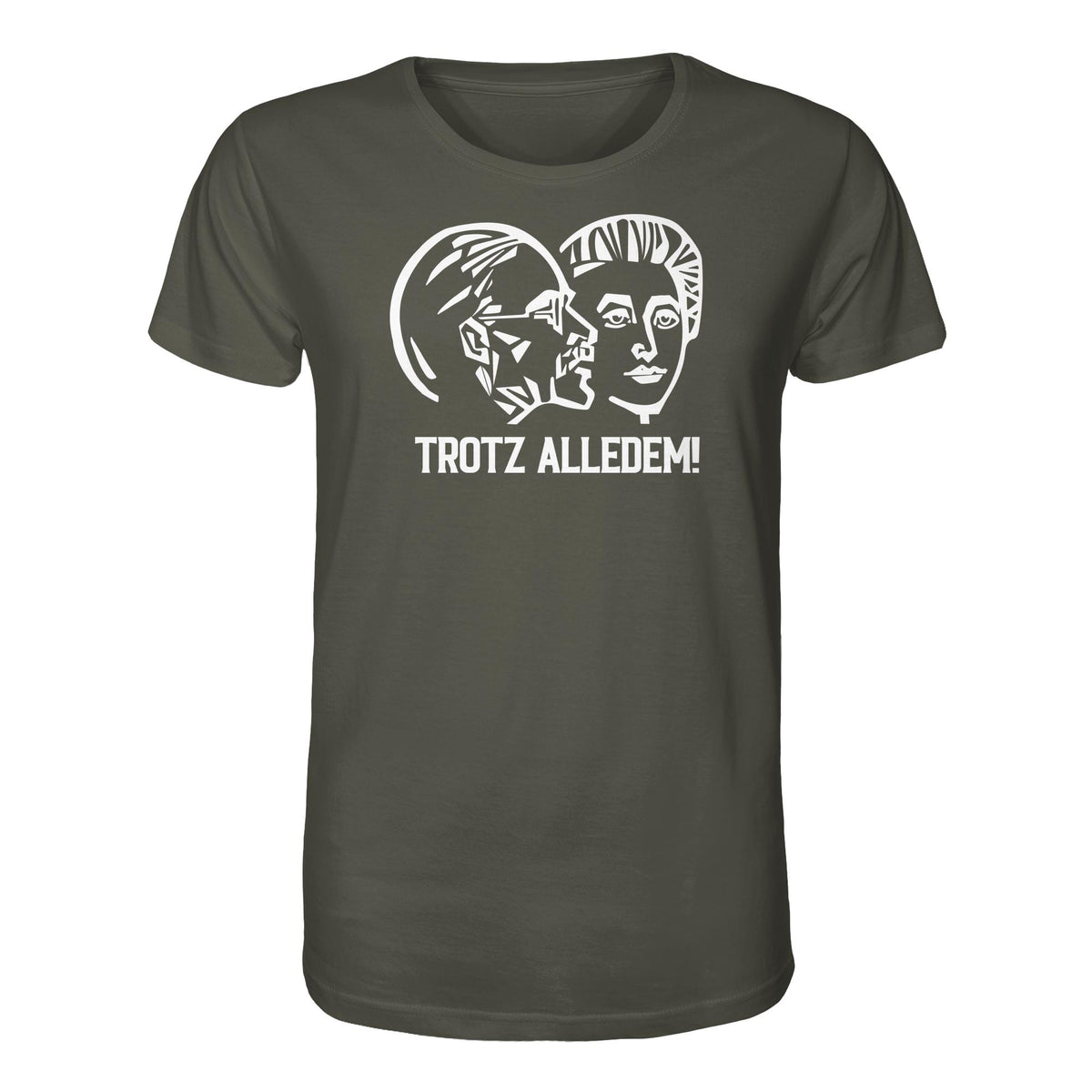 DDR Ostalgie Bio-Shirt Unisex • WALTER WOMACKA - TROTZ ALLEDEM (STAATSRATSGEBÄUDE, Aus der Geschichte der Deutschen Arbeiterbewegung, 1964)