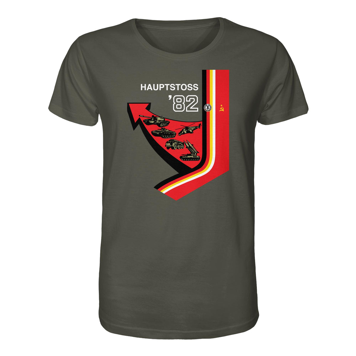 DDR Ostalgie Bio-Shirt Unisex • MANÖVER HAUPTSTOSS 1982 (ORIGINAL-PLAKAT)