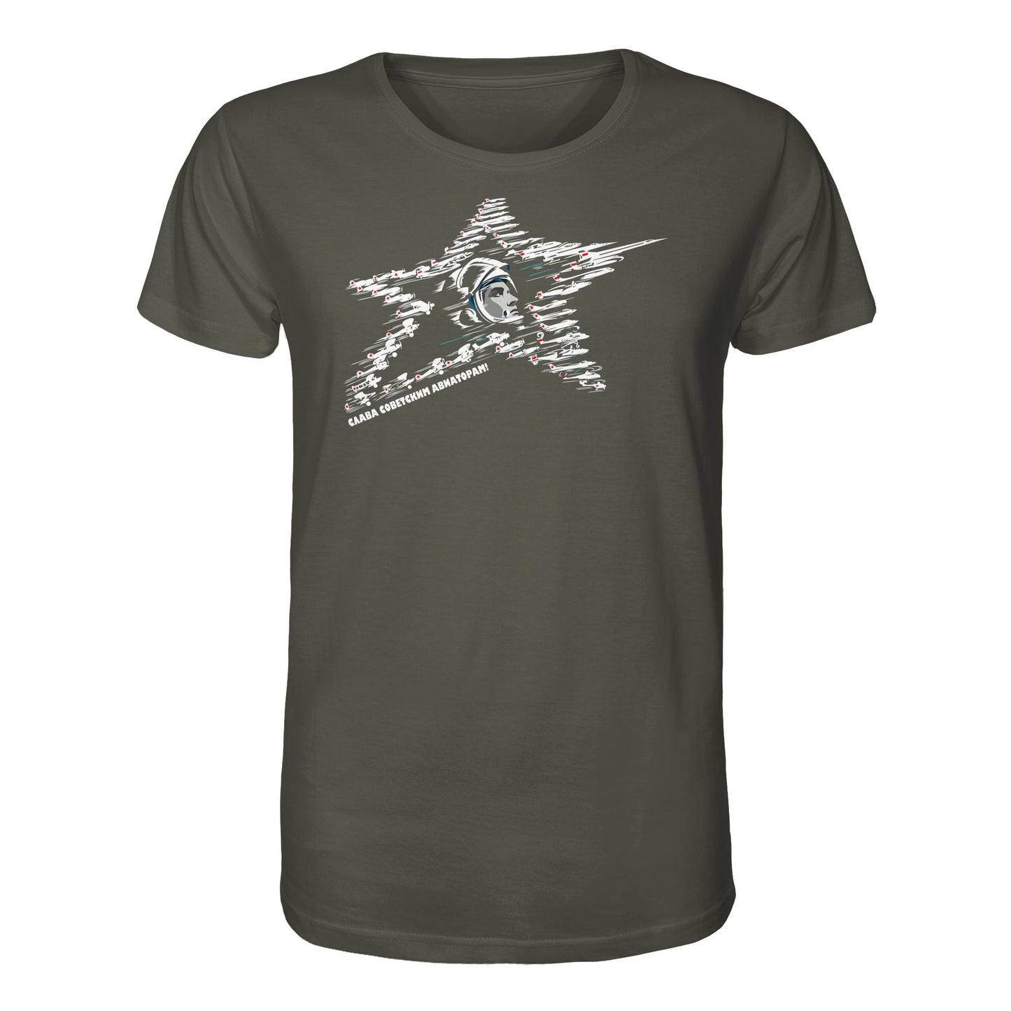 DDR Ostalgie Bio-Shirt Unisex • JURI GAGARIN - RUHM DEN SOWJETISCHEN FLIEGERN!