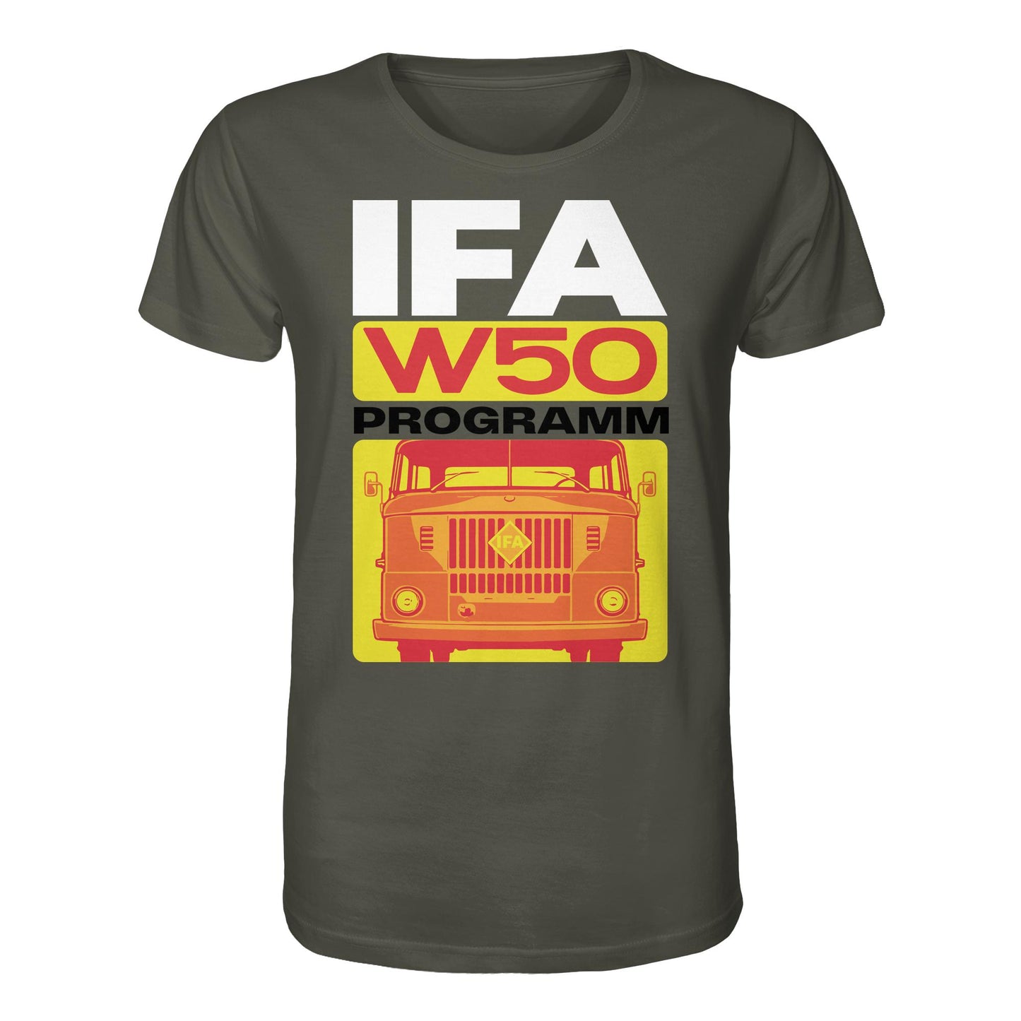 DDR Ostalgie Bio-Shirt Unisex • IFA W50 PROGRAMM (ORIGINAL COVER BROSCHÜRE)