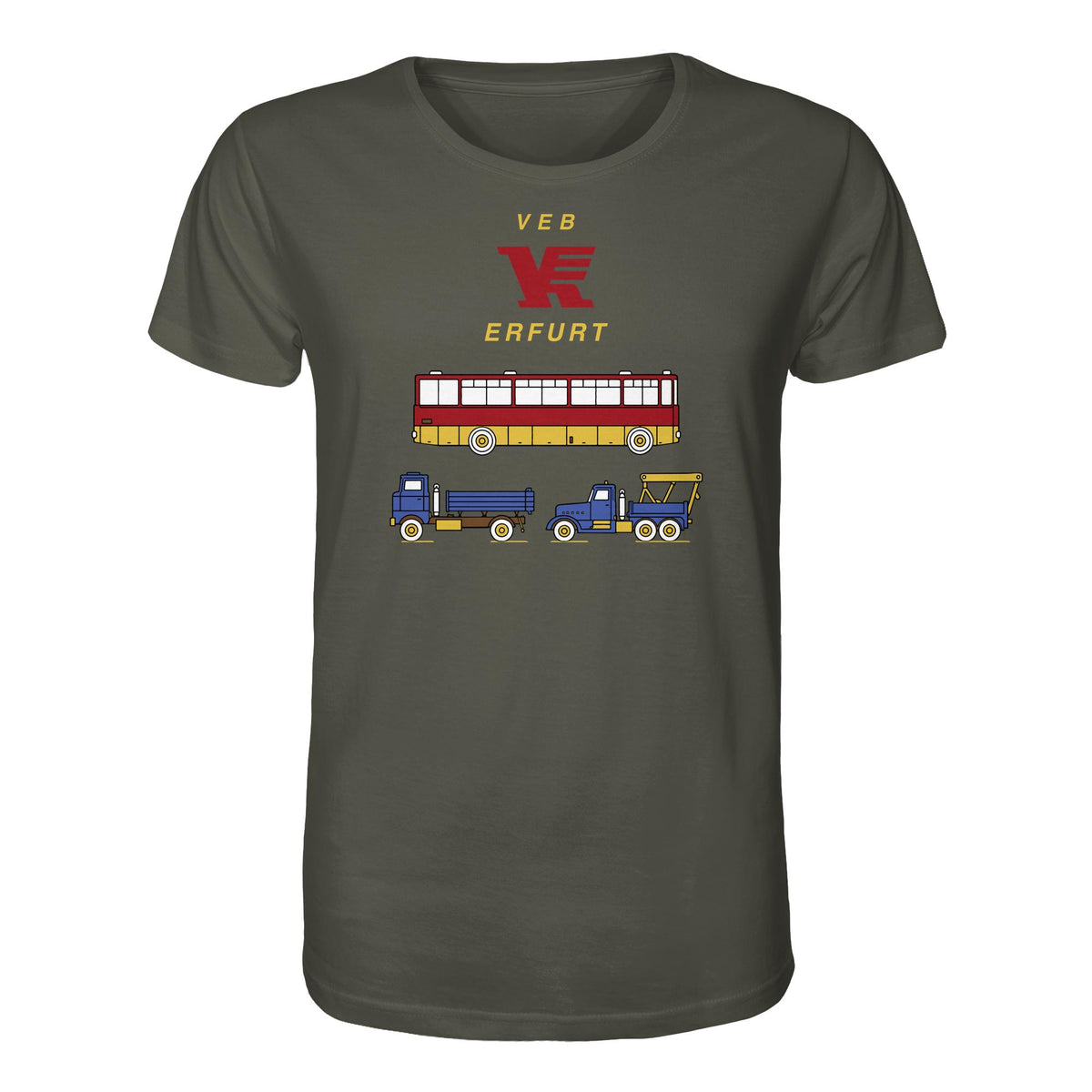 DDR Ostalgie Bio-Shirt Unisex • VEB VERKEHRSKOMBINAT ERFURT