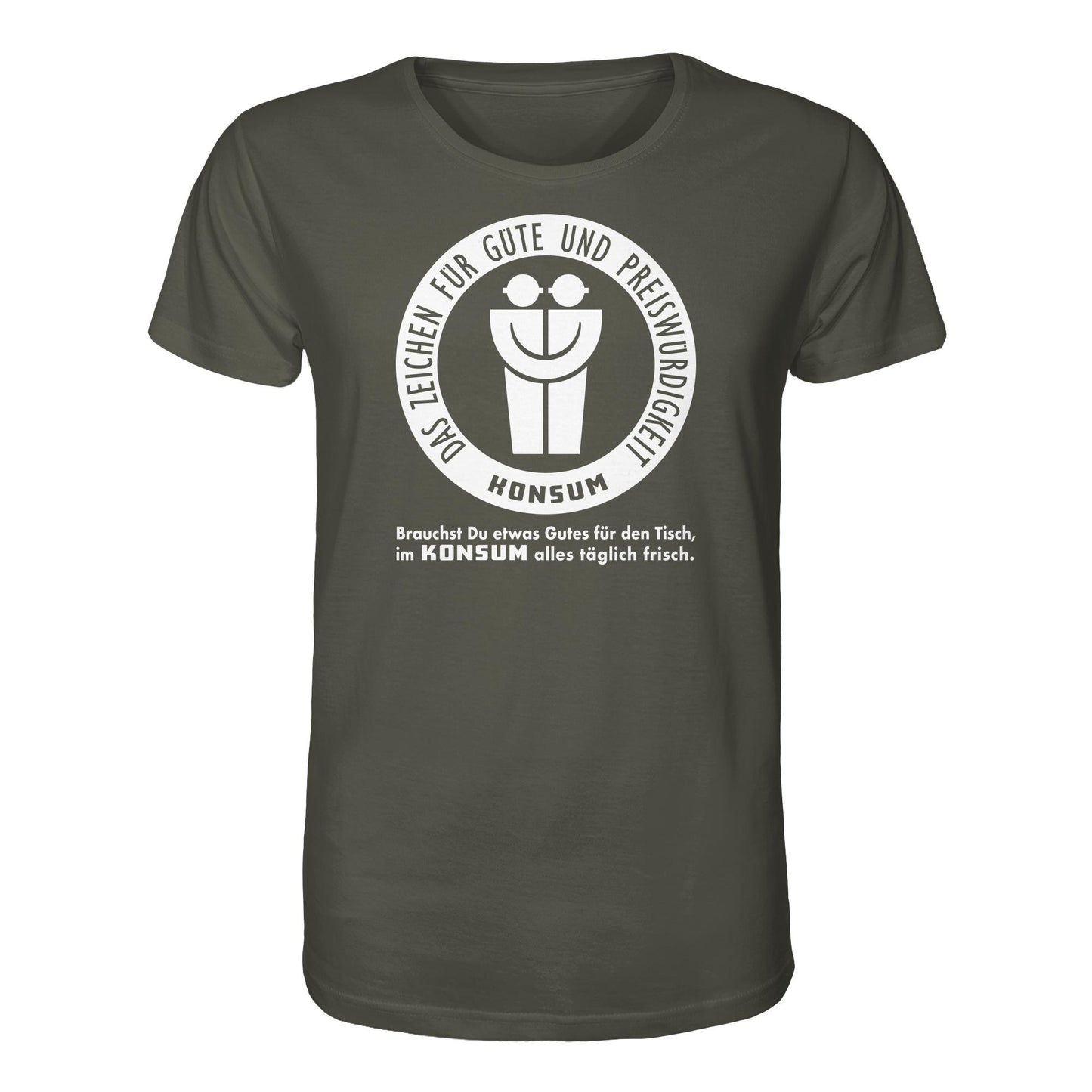 DDR Ostalgie Bio-Shirt Unisex • KONSUM - DAS ZEICHEN FÜR GÜTE UND PREISWÜRDIGKEIT