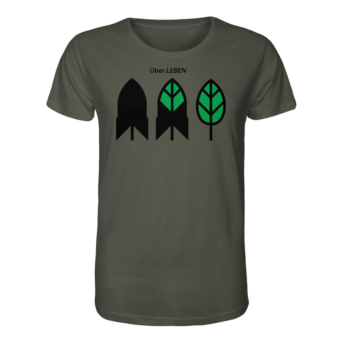 DDR Ostalgie Bio-Shirt Unisex • ÜBER LEBEN (ORIGINAL FRIEDENS-PLAKAT)